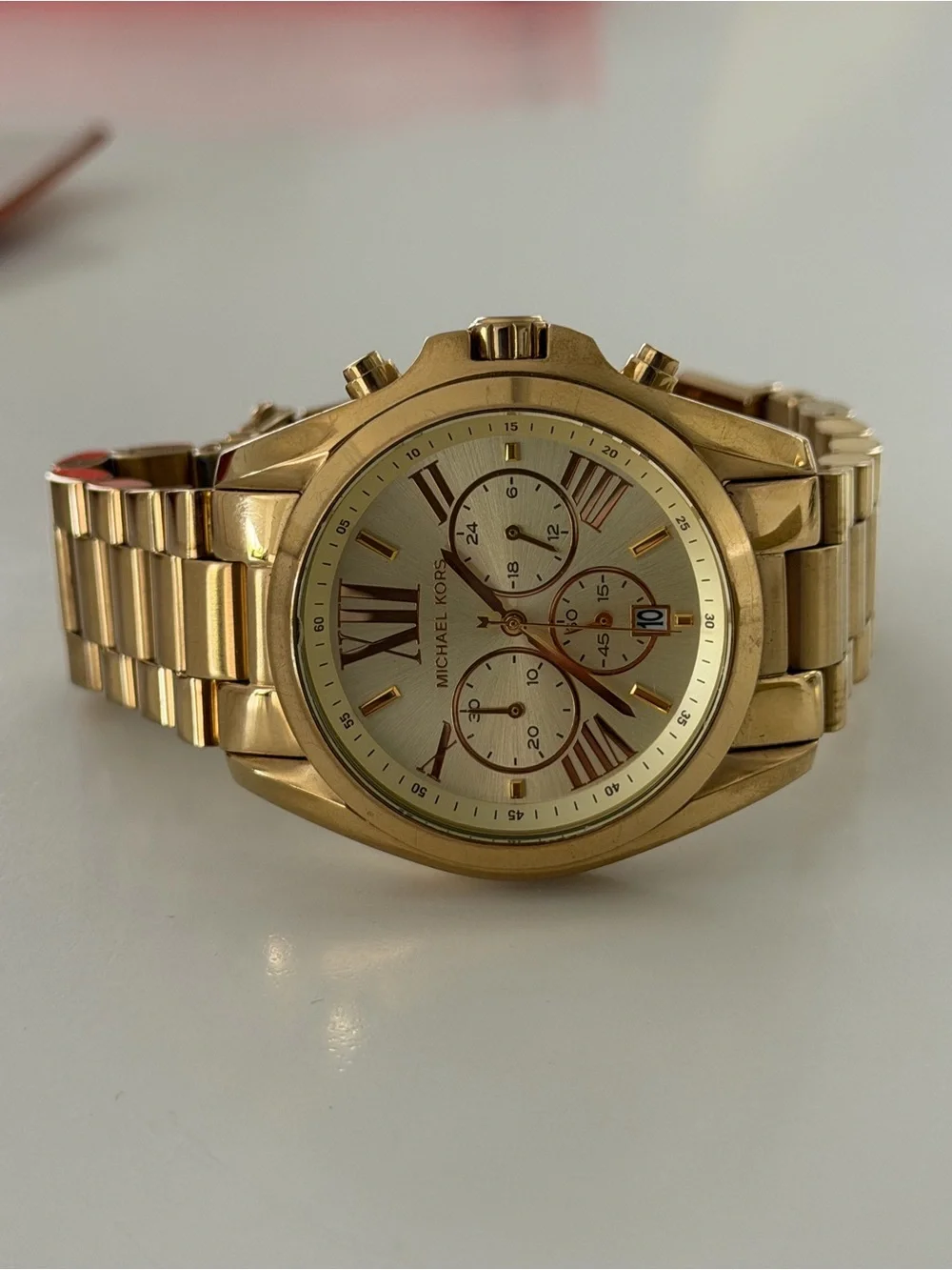 Michael Kors Gold Stainless Steel Chronograph Bracelet Watch